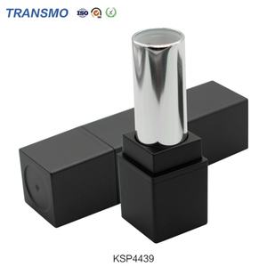 Tubos de Metal para Lápiz Labial, Tubos para Bálsamo Labial con Etiqueta Personalizada, Logotipo Personalizado, Tubos Cuadrados Negros para Lápiz Labial, Empaque para Lápiz Labial - Product Image 1