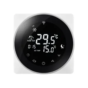 HY312-WIFI yuvarlak dokunmatik ekranlı termostat akıllı ev dijital oda termostatı desteği Tuya APP Google Alexa