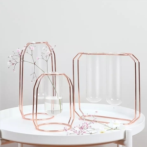 Design creativo semplice per la casa e l'ufficio per la festa nuziale per la festa nuziale del <span class=keywords><strong>vaso</strong></span> di vetro geometrico moderno del <span class=keywords><strong>vaso</strong></span> geometrico per interni - Product Image 5