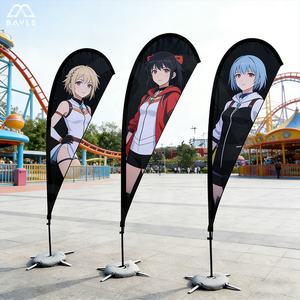 Drapeaux d'affichage en plumes imprimés personnalisés, bannières publicitaires pour <span class=keywords><strong>la</strong></span> promotion d'événements commerciaux en int - Product Image 4