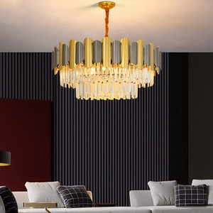Prix d'usine éclairage décoratif intérieur or salon restaurant grand lustre en cristal pour la décoration - Product Image 1