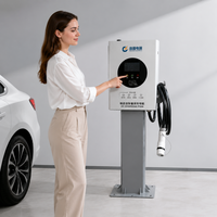 Stasiun Pengisian Daya Cepat DC 40kW Single Gun 1000V IP54 Pemasangan Lantai CCS2 CHAdeMO GB/T OCPP 1.6J Komersial Luar Ruangan