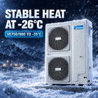 Chauffe-eau à pompe à chaleur air-eau haute efficacité Midea, onduleur DC EVI, protection contre le gel à dix couches, 380V 38kW 41kW