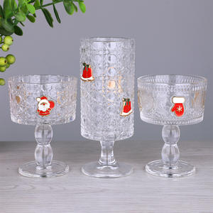 Vaso <span class=keywords><strong>de</strong></span> Cristal <span class=keywords><strong>de</strong></span> Sodio y Calcio Personalizado <span class=keywords><strong>de</strong></span> Fábrica, Diseño 3D <span class=keywords><strong>de</strong></span> Flores Navideñas, para Jugo o Agua - Product Image 3