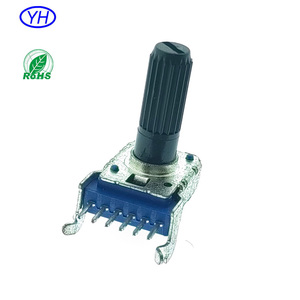 Potenciómetro YUWAH Fabricante de fábrica 4 pines Lineal 11mm Potenciómetro giratorio 10K 20K 50K 100K 500K 1M <span class=keywords><strong>ohm</strong></span> RV11 Alps RK11 - Product Image 6