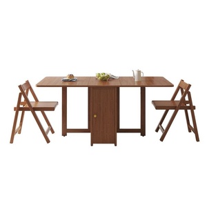 Nordic-Style <strong>Folding</strong> Dining <strong>Table</strong> for <strong>Small</strong> Homes: New 2026 Rectangular Extendable Solid Wood <strong>Folding</strong> <strong>Table</strong> with Storage Cabinet - Product Image 6