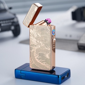 Briquet torche à gaz ultra-longue durée en gros, électrique, double flamme, type C, rechargeable, flamme bleue directe, coupe-vent - Product Image 4