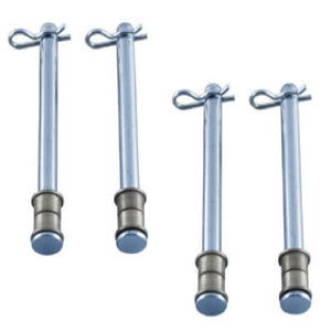 ชุดเปลี่ยนหมุดบานพับประตูเหล็กสีเงิน 4 ชิ้น สำหรับมัสแตง 1979 1993 - Product Image 1