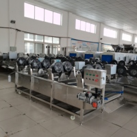 Séchoir à légumes automatique à soufflerie d'air, équipement de séchage à l'air pour l'élimination de l'eau de surface des fruits, type convoyeur