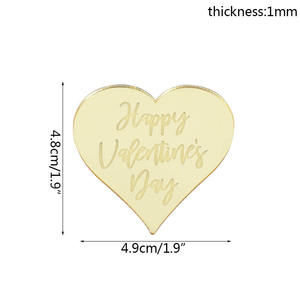 Decorazioni per Cupcake in Acrilico <span class=keywords><strong>a</strong></span> Forma <span class=keywords><strong>di</strong></span> Cuore per San Valentino, Decorazioni per Torte <span class=keywords><strong>di</strong></span> Fidanzamento, per Regali e Feste - Product Image 4