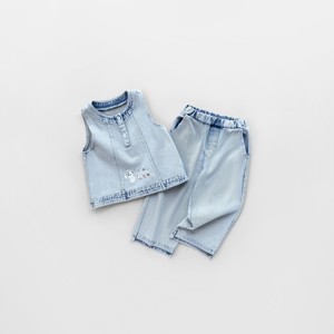 가을 데님 아기옷 세트 자수 3종 아기 여자 바지 캐주얼 단색 아동복 - Product Image 6