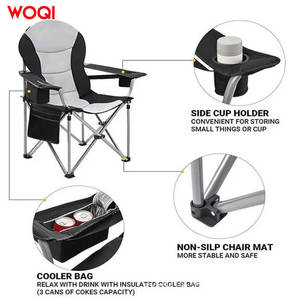 Chaise de camping pliable WOQI, structure en aluminium, tissu Oxford, sac isotherme, chaise de jardin, utilisation portable en extérieur - Product Image 1