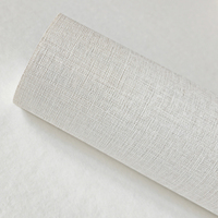 Papier peint texturé en PVC à motif lin, en stock, revêtement mural décoratif pour la maison, revêtement en vinyle sur toile, pour hôtel