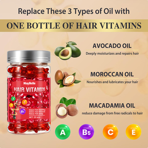 Serum perawatan rambut Label pribadi Anti keriting, bahan alami kapsul pelembab Vitamin kapsul penumbuh rambut - Product Image 6