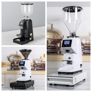 Moulin à café en acier inoxydable avec peseur intégré et machine à café avec tamper automatique - Product Image 4