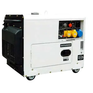 Kualitas tinggi 5kw-6kw Silent Diesel Air-Cooled Generator Remote mulai dengan 1800rpm kanopi dan jenis wadah untuk dijual