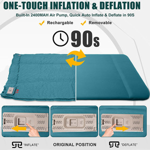 Đôi tự bơm phồng dày Bộ nhớ bọt TPU Nệm ngủ 2 người bơm điện dễ dàng thổi phồng/xì hơi ngoài trời cắm trại <span class=keywords><strong>Pad</strong></span> - Product Image 6