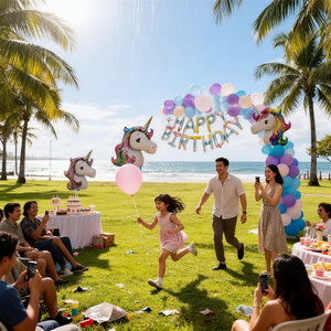 Kit d'<span class=keywords><strong>arche</strong></span> de ballons macaron <span class=keywords><strong>licorne</strong></span> en latex pour décorations de fête d'anniversaire, fournitures pour adultes et enfants - Product Image 2