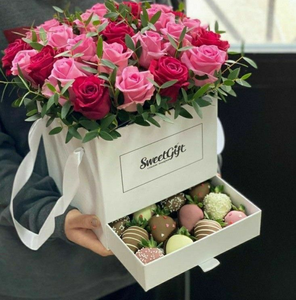 Caja de arreglos florales vacía con cajón, ramo floral cuadrado, Cajas de Regalo para suministros de floristería - Product Image 2