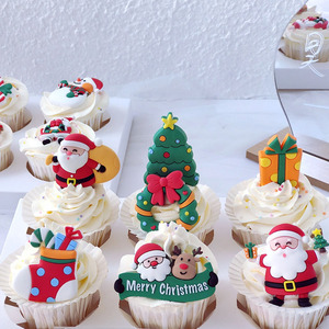 Chon เครื่องประดับยอดเค้กสำหรับปาร์ตี้วันเกิดสุขสันต์วันคริสต์มาส - Product Image 3