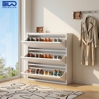 Armoire à chaussures moderne de grande capacité, armoire de rangement pour chaussures en acier, montage rapide, meubles en métal pour salon, hôtel, appartement
