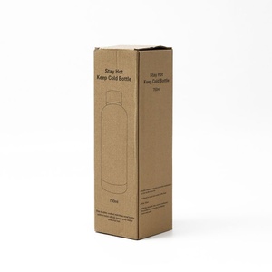 Botella de Vacío Biodegradable Personalizada para Mantener Bebidas Calientes o Frías, 750 ml, Cajas de Embalaje Cuadradas de Cartón Corrugado, Caja Autoarmable - Product Image 3