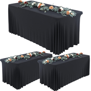2023 Cheap Price Fast Shipping Custom Designed 4FT 5FT 6FT 8FT Custom Size Polyester Spandex Fabric <strong>Table</strong> <strong>Cloth</strong> - Product Image 4