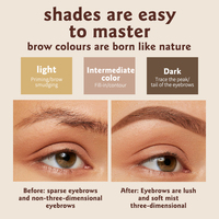 O'cheal Multi-fonctionnel imperméable à l'eau Longue durée Fard à paupières Contour Poudre à sourcils 3 couleurs Palette de maquillage des sourcils