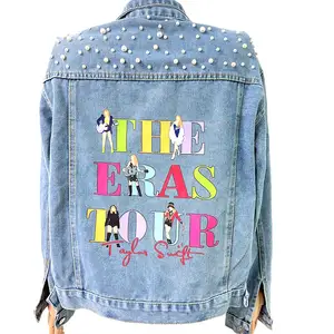 2024 Newest Design Custom print taylor swift eras tour Ladies coats and jackets women Denim Coat Jacket