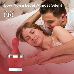 Vibratore Ricaricabile Rosa Stimolatore per Capezzoli e Clitoride in Morbido Silicone a Forma di Capezzolo con 10 Modalità di Vibrazione Giocattoli Sessuali per Donne - Product Image 6