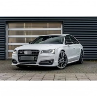 Pare-chocs avant et arrière style S8, diffuseur, échappement quadruple pour Audi A8 4H Facelift 2014-2017