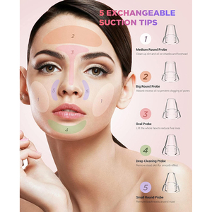 Hot bán điện comedone mụn <span class=keywords><strong>extractor</strong></span> với <span class=keywords><strong>3</strong></span> hút điện 5 đầu dò nén nóng Chức năng chân không mụn đầu đen Remover - Product Image 2