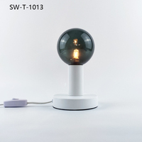 Lampe de table LED en verre marron G9, design créatif et moderne, pour restaurant, hôtel, lampe de chevet en verre bulle