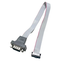 2 8 Pin 16 Pin konektor IDC warna pelangi kabel datar 25-Pin DB9 IDC kabel konektor wanita laki-laki