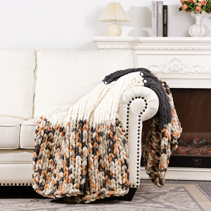 Nhà Máy Bán Buôn Tùy Chỉnh Chenille Acrylic Tay Đan Chăn Tùy Chỉnh Ném Sofa Ném Cho Trang Trí Nội Thất - Product Image 6