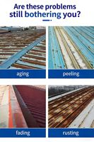 Peinture de rénovation pratique pour tuiles en acier coloré, haute adhérence, à base d'acides organiques, revêtement liquide pour toitures BAIRIJU YT-0202
