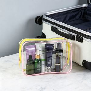 Custom Logo <b>Transparent</b> PVC Cosmetic <b>Bag</b> Waterproof Portable Stain Resistant Toiletry Pouch Zipper Travel <b>Makeup</b> Organizer - Product Image 2