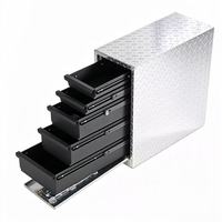 Armoire à outils en aluminium, boîte de rangement verrouillable à 5 tiroirs pour l'organisation des outils d'atelier