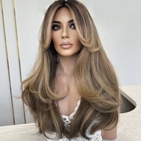Highlight Ash Blonde Color 13X4 Peluca de cabello humano frontal de encaje Cutícula alineada Cabello humano Glueless Peluca con malla frontal de onda natural