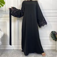Abaya musulmane de luxe style Dubaï, grande taille, en polyester, longueur au sol, tissu doux de haute qualité, robe islamique traditionnelle