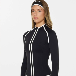 Sleeveless V-neck <b>Yoga</b> <b>Jacket</b> High Waist Elastic Waist Plus Size Breathable Windproof Sports Wear for Cycling - Product Image 3