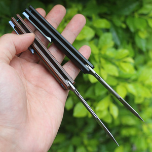 Couteau pliant de survie Hongrui de haute qualité en acier au carbone série 60, couteau de poche pliant pour le camping avec poignée en G10 - Product Image 4