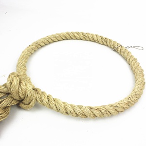 Perchoir balançoire en corde de chanvre naturelle pour perroquet avec clochette, jouet d'escalade tressé multi-anneaux pour oiseaux, favorise l'exercice sain des perroquets - Product Image 2
