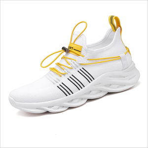 Chaussures de sport tendance pour hommes, baskets décontractées à semelle épaisse, vente en gros, acceptation des services OEM ODM, tissu tissé respirant - Product Image 2