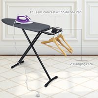 Planche à repasser pliable à hauteur réglable résistante à la chaleur avec support de fer