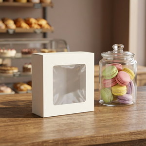 Caja de Pastel Desechable de Papel Kraft con Ventana, Empaque de Regalo con Logotipo Personalizado para Pastelería, Cartón para Postres - Product Image 3