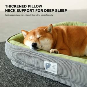 Cama para Mascotas al por Mayor, Personalizada, de Gran Tamaño, Gruesa, Cálida para Invierno, Cómoda, de Esponja, con Base Antideslizante, Suave, para Perros - Product Image 4