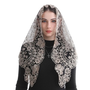 त्रिकोण कैथोलिक चर्च मैटिटिला वेल्स धार्मिक ईसाई पुष्प फीके लिए स्कार्फ शॉल घूंघट - Product Image 5