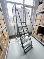 Plateforme de travail mobile télescopique multifonctionnelle, échelle industrielle, passerelle, escalier en acier, capacité de 300 lb, moderne