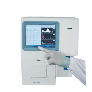 Analizador de sangre totalmente automático, pantalla táctil, analizador veterinario automático de hematoología